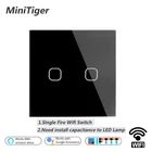 Настенный светильник Minitiger для умного дома, с сенсорным выключателем на 1 пост, с приложением Wi-Fi светильник Панель из хрустального стекла