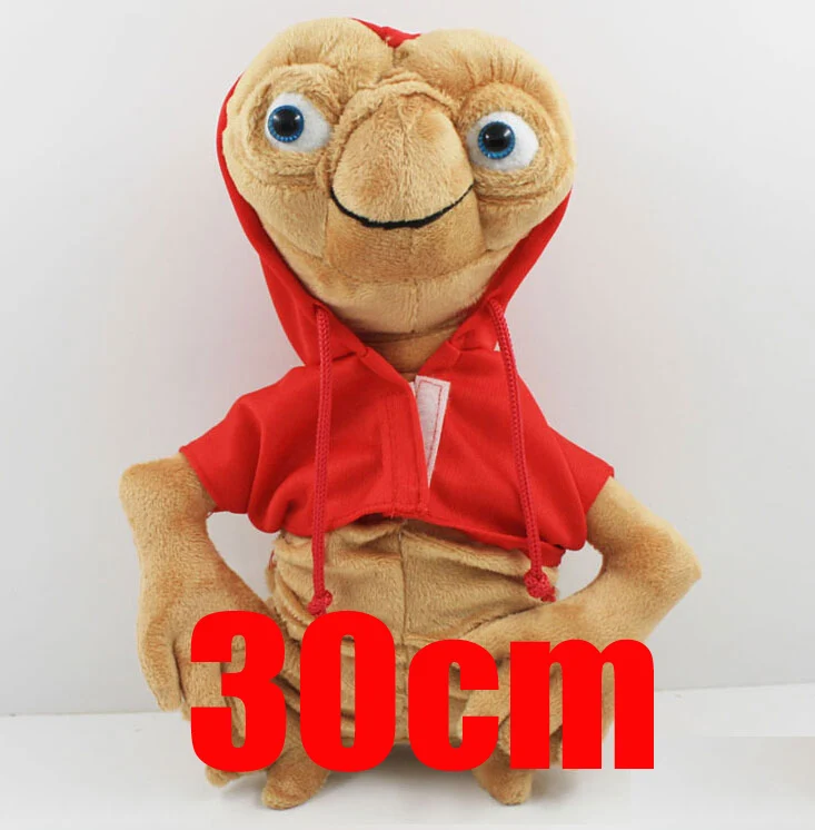 Red 30cm OHMETOY ET Doll Экстра наземная плюшевая игрушка инопланетянин Аниме Кукла Brinquedos красный серый с капюшоном 25-30 см детский подарок на день рождения - Цвет: Red 30cm