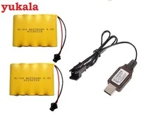 Никель кадмиевый аккумулятор AA 6 в 700 мАч * 2 + зарядное устройство usb 1 для