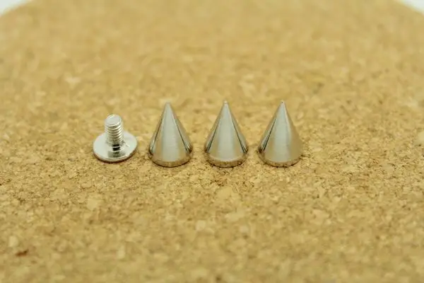7X10mm Серебристые тройники латунный шип, деталь одежды заклепки Шпильки с винтами для сумки, шляпы, обуви, кожаный чокер diy аксессуар для рукоделия - Цвет: 7X10mm