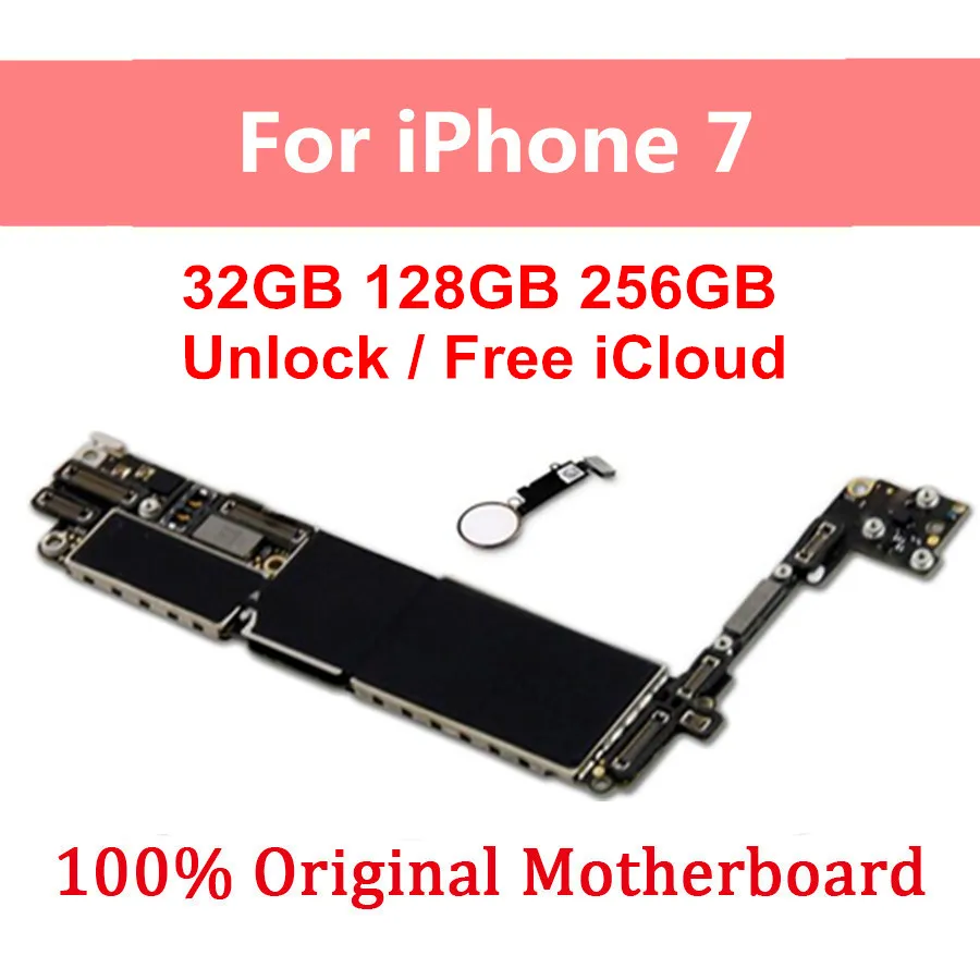 Оригинальная разблокированная материнская плата для iPhone 7 с/без Touch ID с чипами