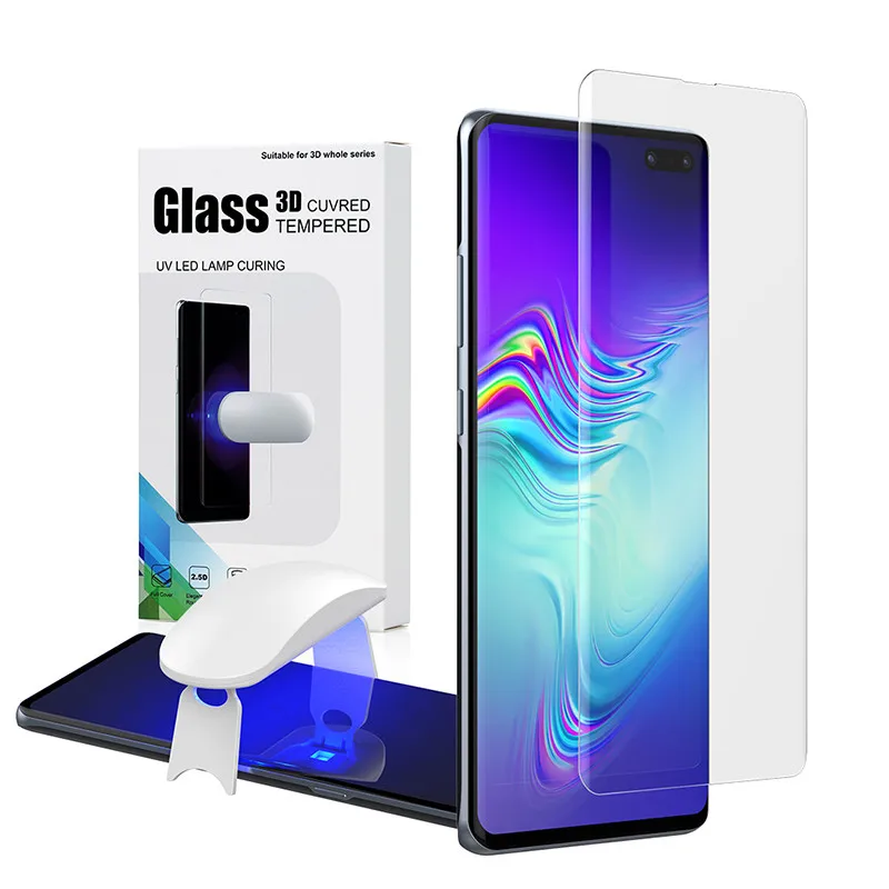 Защитная пленка для экрана с разблокировкой отпечатков пальцев для samsung Galaxy S10 5G, УФ-пленка, полное покрытие для S10 5G, закаленное стекло