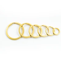 brass round flat key chain rings metal split for home car keys organization