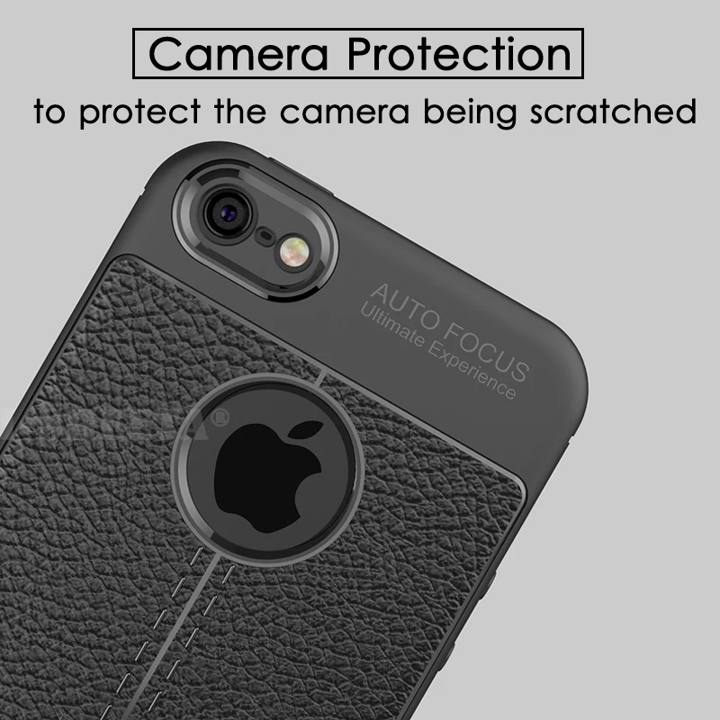 Shockproof For Apple iPhone 5 5s SE 3D Lychee Leather Texture Cover Ultra Thin Soft TPU Silicone Bumper Rubber Phone Case Fundas |