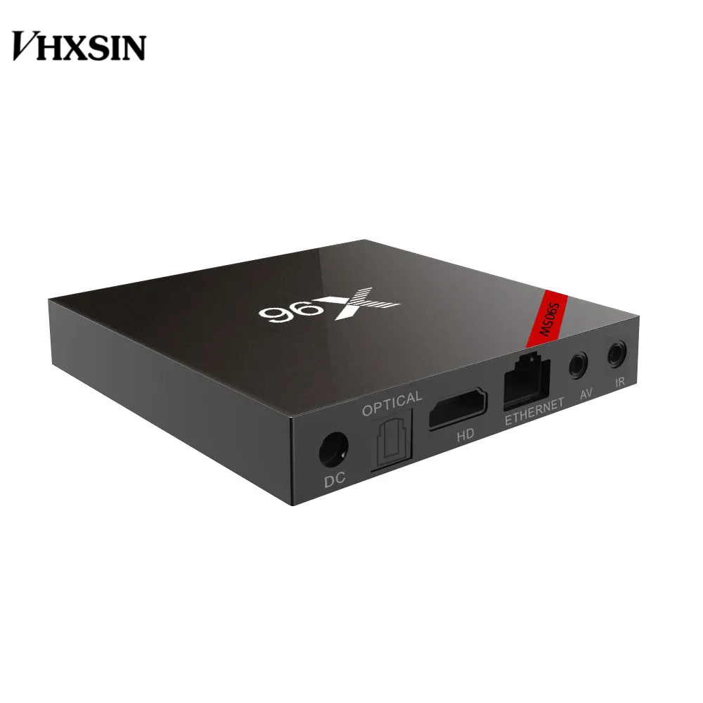 ТВ-приставка VHXSIN x96 Android 7 1 2 ГБ/16 ГБ четырехъядерный процессор Amlogic S905W поддержка