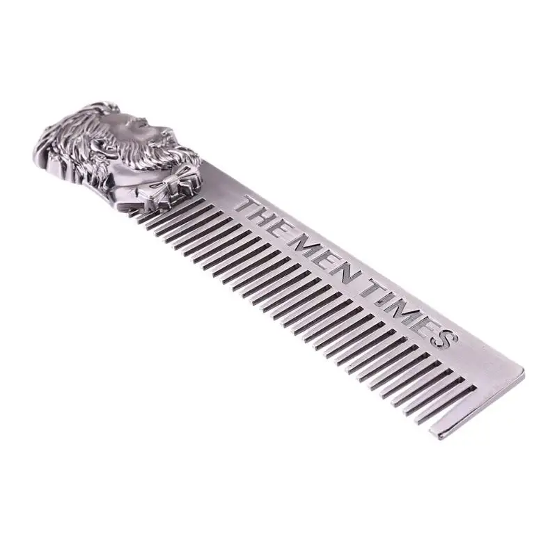 1pc Silver Beard Shaping Styling Template Durable Metal Beard Comb for Men Hair Beard Trimming Tools High Quality