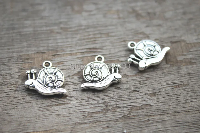 15pcs--Snail Charms Antique Tibetan Silver Tone Awesome Lovely Snails Pendants 16 x16mm | Украшения и аксессуары