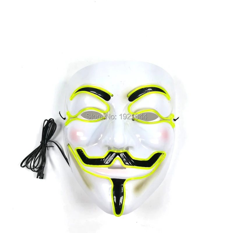 Новый дизайн модные 100 штук вечерние маска для вечеринки косплей EL провода