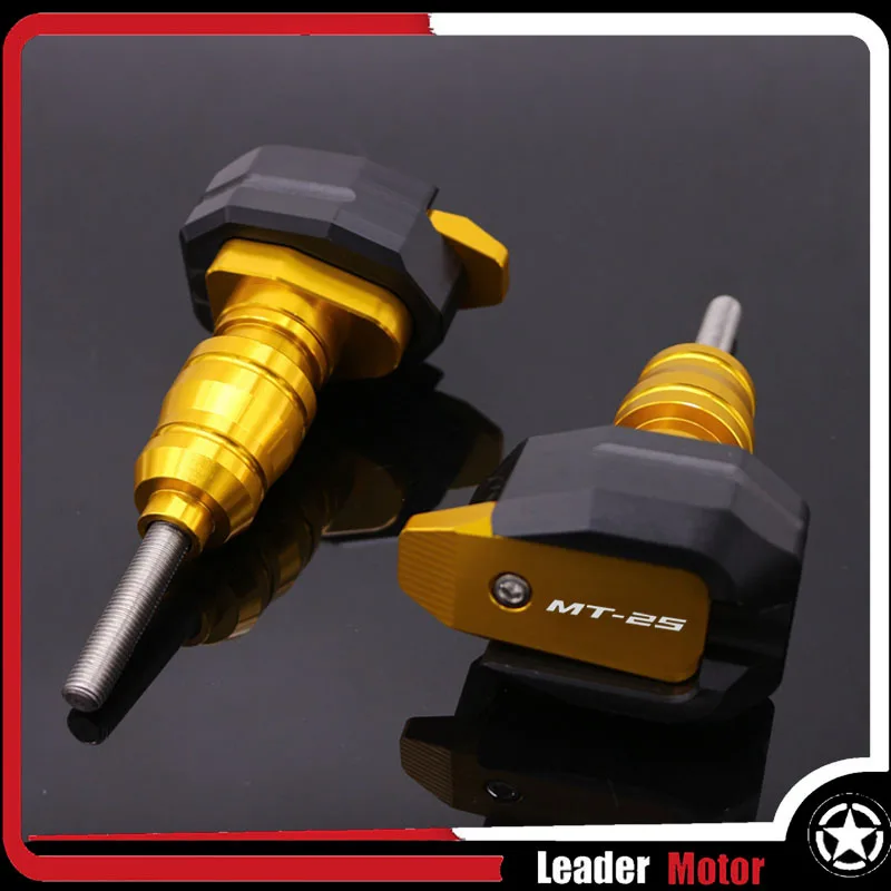 Gold logo (MT-25) Подходит для YAMAHA MT-03 MT-25 YZF-R3 YZF-R25 YZF R3 YZF R25 защита от падения рамки слайдер обтекателя гвардии Анти ночлега протектор - Цвет: Gold logo (MT-25)