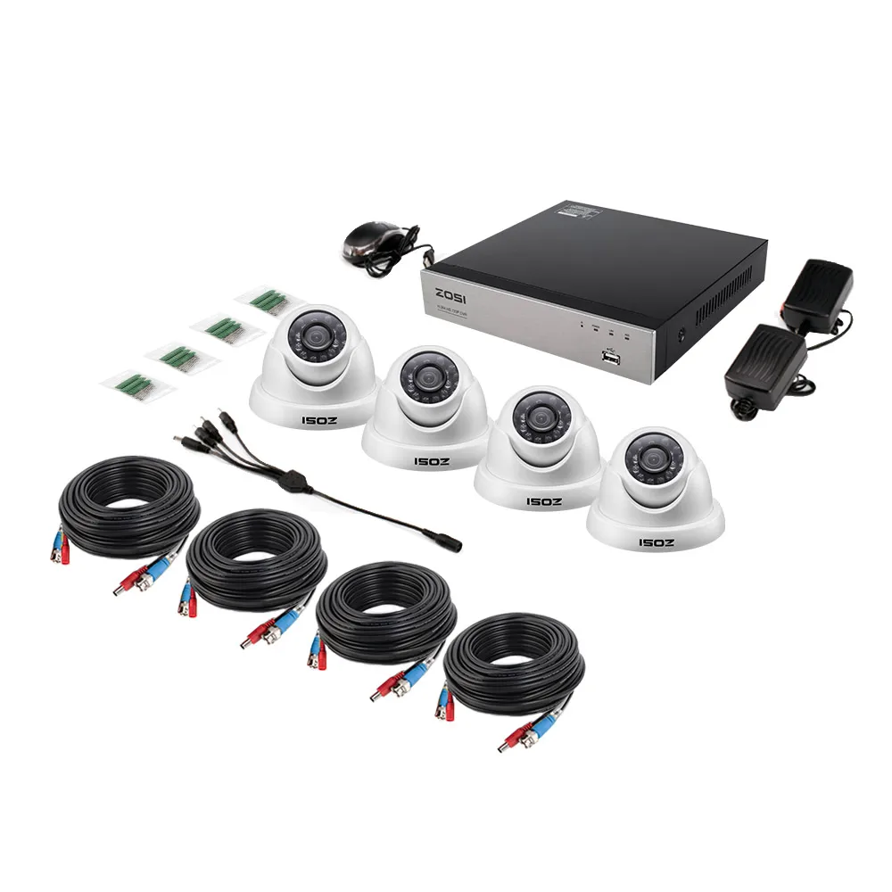 ZOSI 8 каналов HD 1080P CCTV безопасности Видео камера система HD-TVI DVR комплект рекордер с водонепроницаемым ИК фильтром 2MP купольная камера
