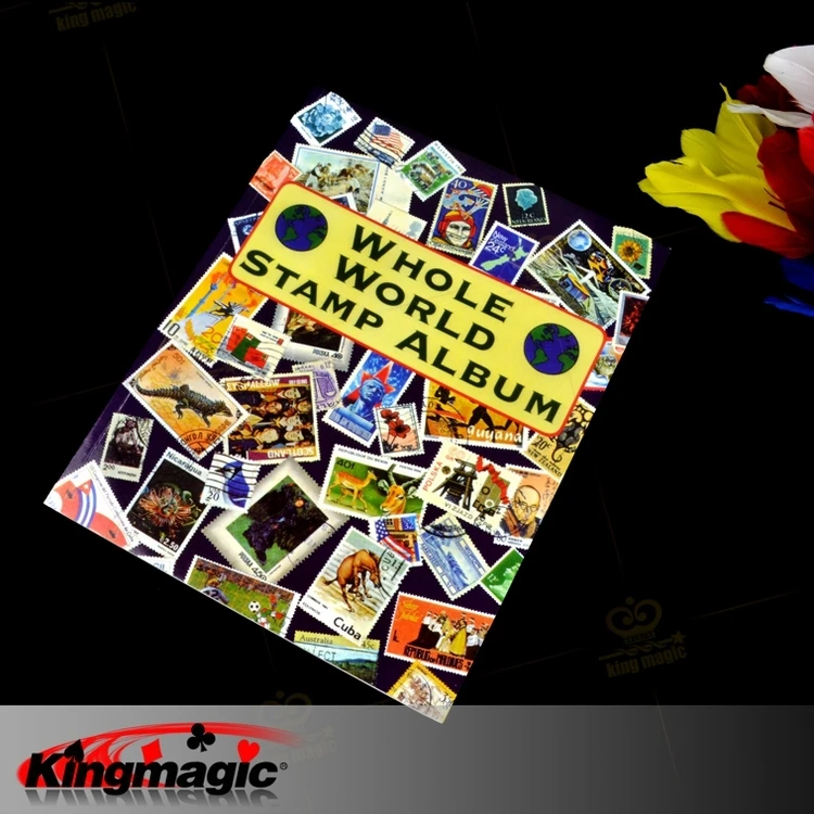 

Kingmagic Stamps Book Magic stamp Album Close-Up Magic Props
