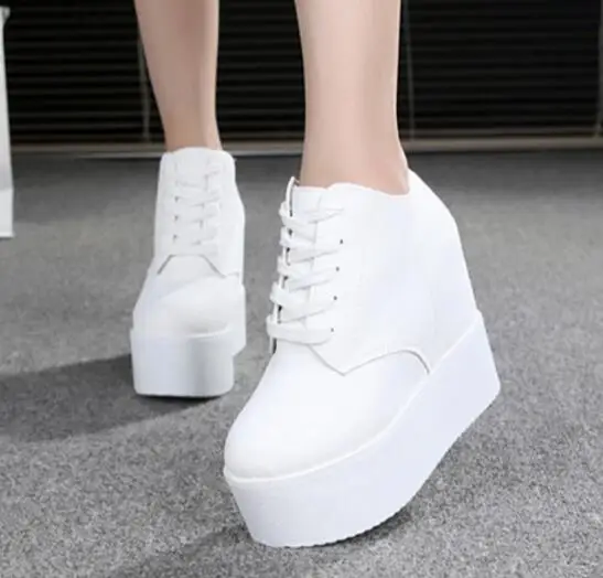 Женская парусиновая обувь на платформе и высоком каблуке 12 см zapatos mujer chaussure femme