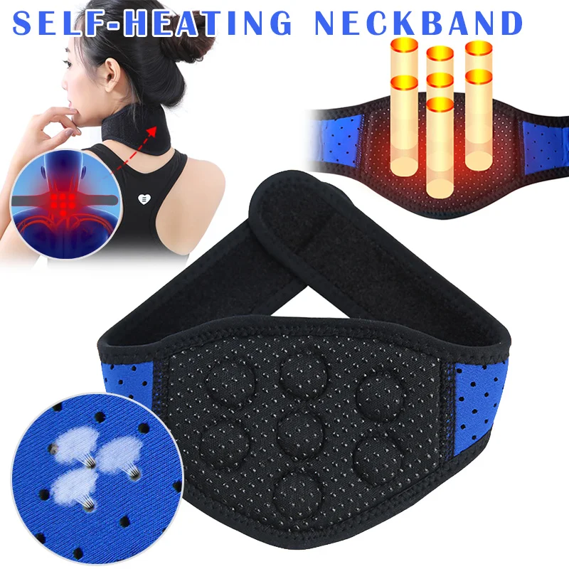 

New Self-heating Tourmaline Neck Brace Magnetic Therapy Neck Support Neck Magnet Protect Band Pain Relief Neck Massager Products