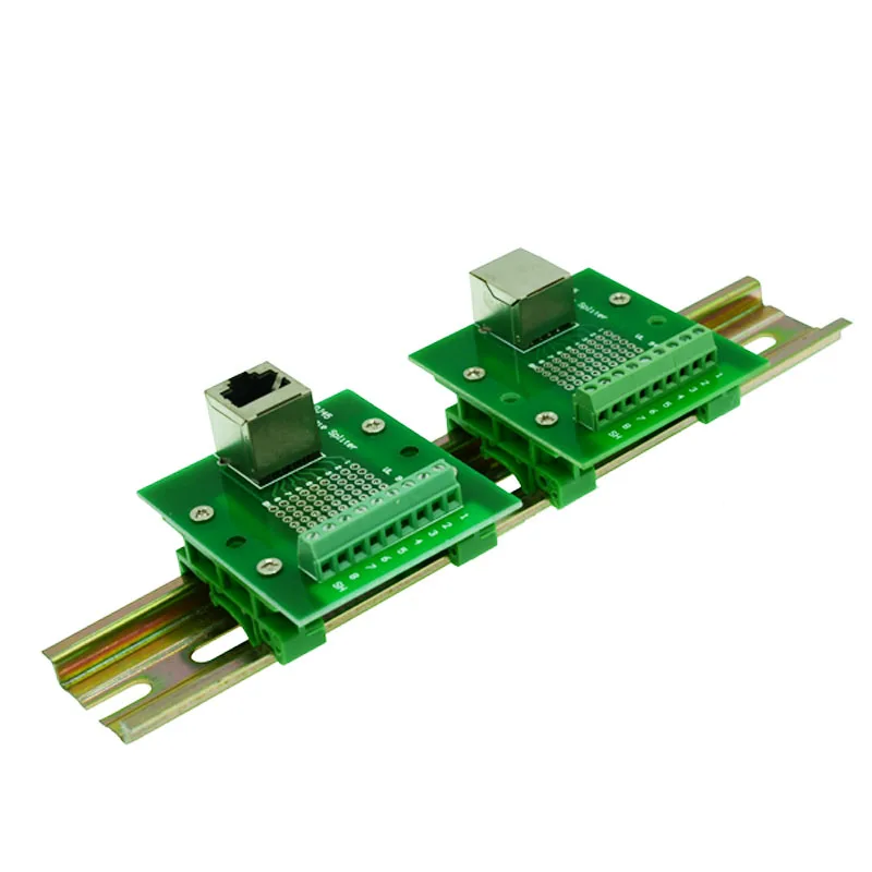 RJ45 горизонтальный модуль RJ45 разъем RJ45 разъем RJ45 адаптер Din рейку RJ45 к клеммному блоку адаптер