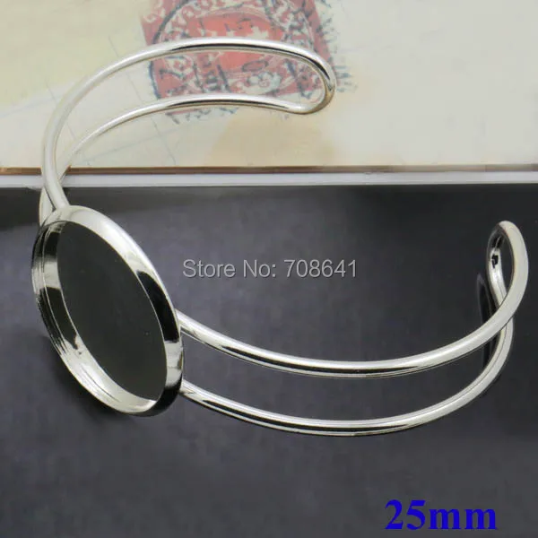 20 мм 25 пустая открытая манжета основа для браслета круглый ободок лоток