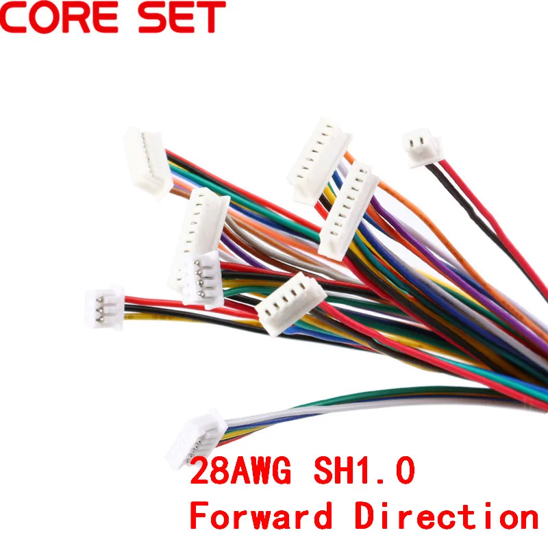 5 шт. соединители для кабеля SH1.0 JST 2/3/4/5/6/7/8/100 Pin 28AWG|plug connector|4 pin jst3 jst connector |