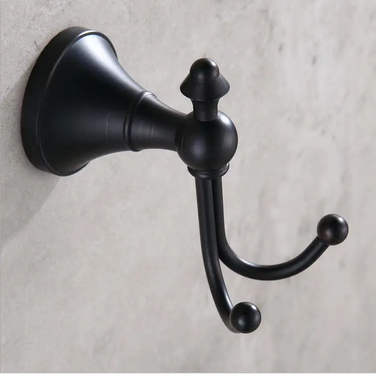Черный бронзовый крючок для пальто полностью медный новый европейский одежды