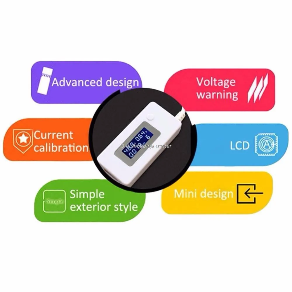 Обновленная версия lcd Micro USB зарядное устройство Емкость батареи Напряжение Ток тестер метр детектор для смартфонов мобильный Банк питания