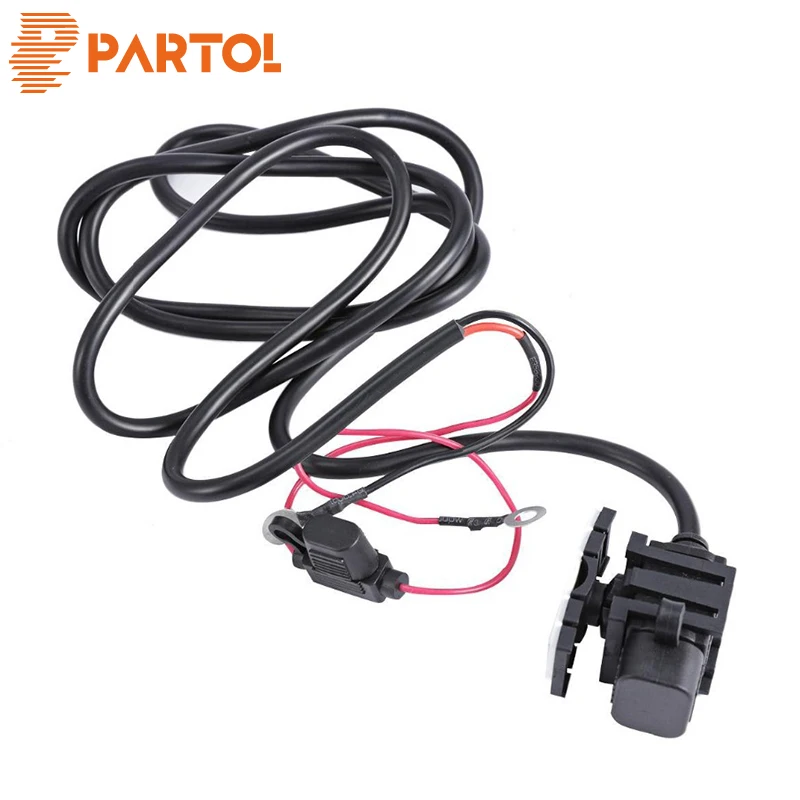Partol мотоциклетный автомобильный зарядный кабель адаптер 2.1A 12V SAE к USB телефону GPS