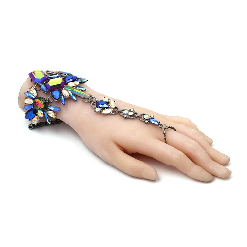 blue bracelet 6 видов стилей, модный браслет, свадебные сандалии с босиком, Пляжная бижутерия для ног, макси, сексуальная цепочка на щиколотку, женский браслет с кристаллами в стиле бохо, 1 шт - Окраска металла: blue bracelet