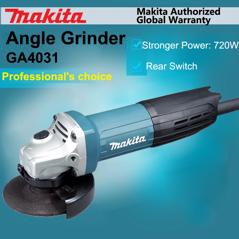 Япония Makita GA4031 угловая шлифовальная машина Сталь Металл полированная режущая машина 720 Вт 100 мм трубчатая ручка небольшого диаметра