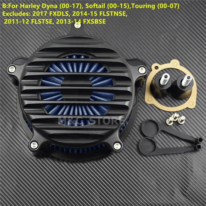 Blue B Model Воздушный фильтр для мотоцикла для Harley Touring Road Glide 08-up XL Sportster 04-19 Dyna FXDLS Softail 00-18 FXSBSE FLSTSE - Цвет: Blue B Model