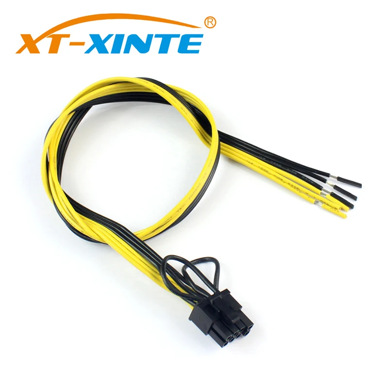 XT XINTE 60 см 18AWG PCI E 8pin кабель питания 6 + 2pin PC графика видео карты кабели линии DIY