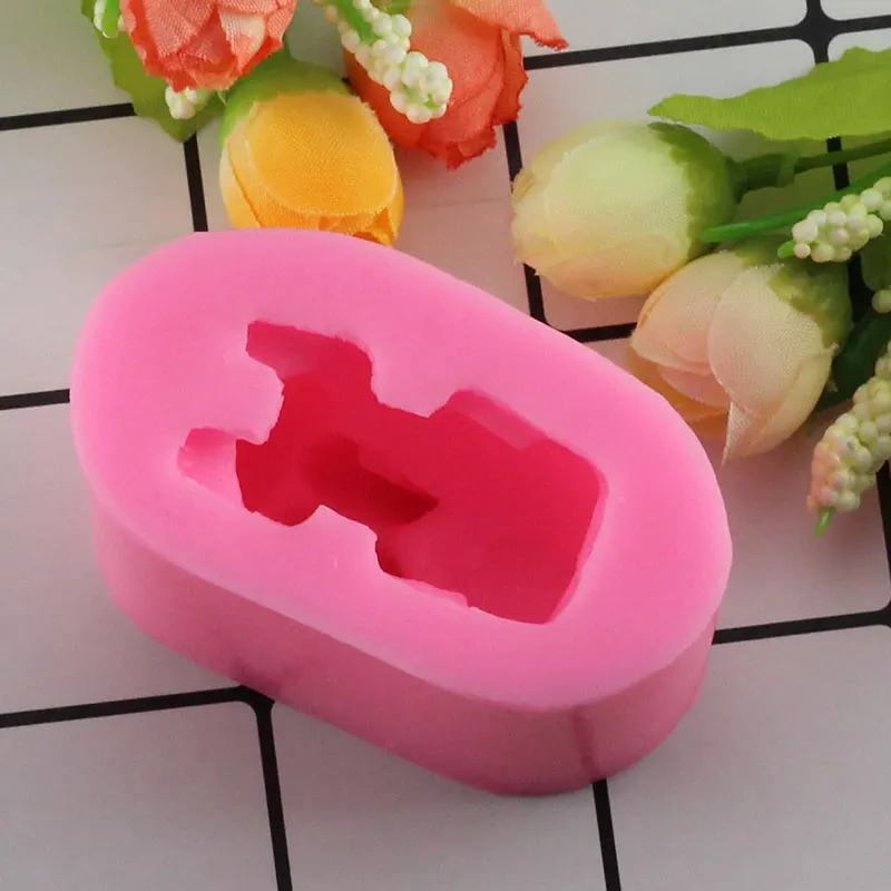 3D Пасхальный кролик мыло силиконовые формы подсвечник в форме кролика смолы глины плесень шоколадные конфеты плесень помадка украшения торта выпечки инструменты