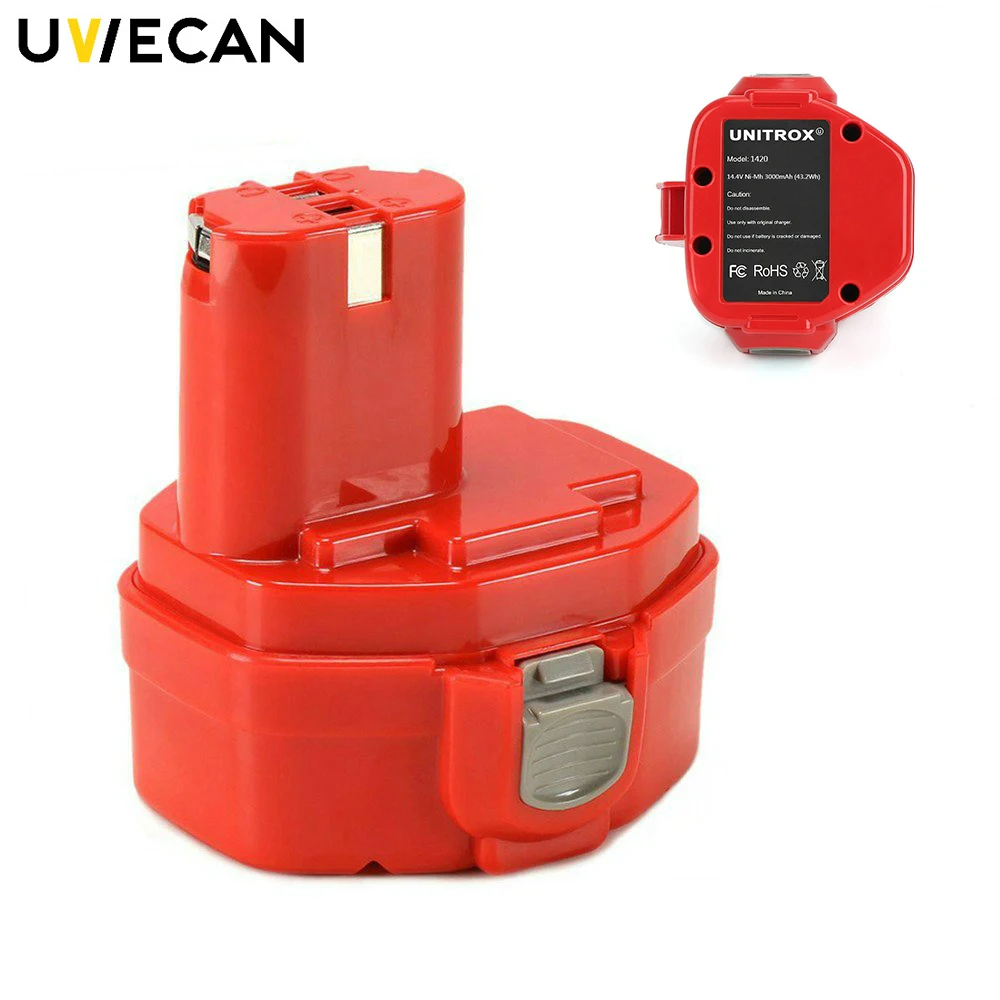 Makita 14 4 V 3000mAh Сменный никель металлогидридный Аккумулятор для 1420 1422 1433 1434 1435 1435F PA14