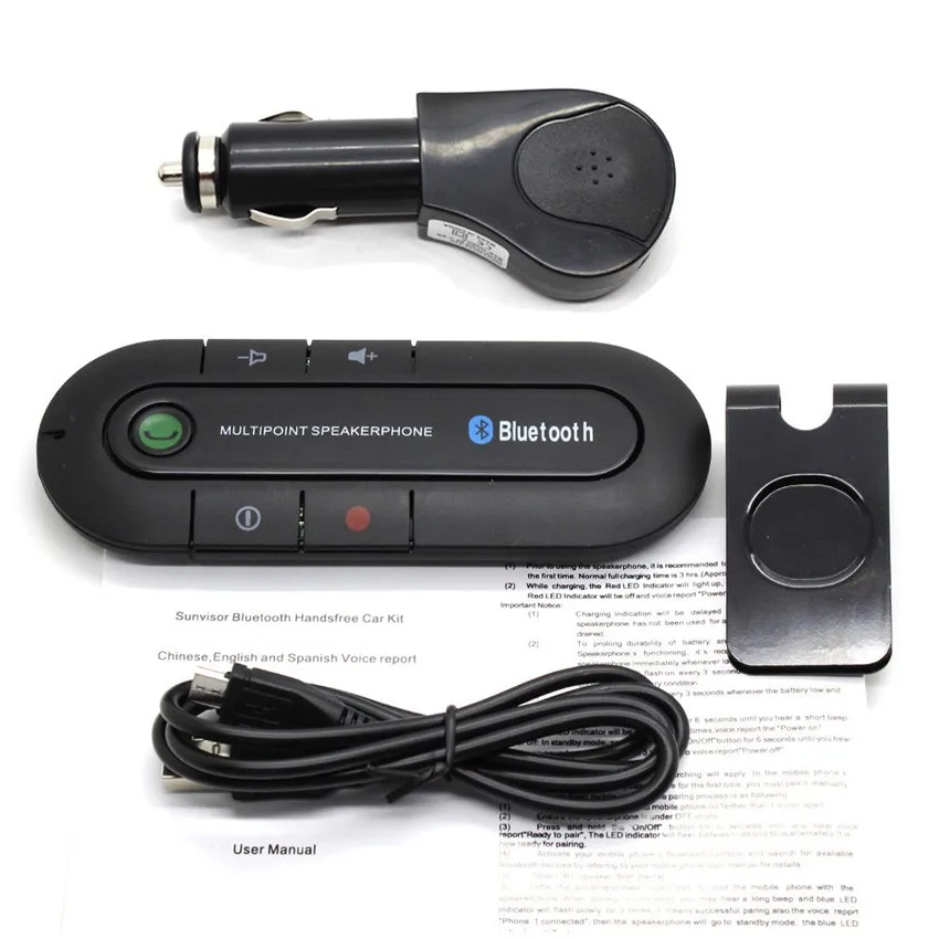 Беспроводной автомобильный комплект громкой связи Bluetooth Колонка Солнцезащитный