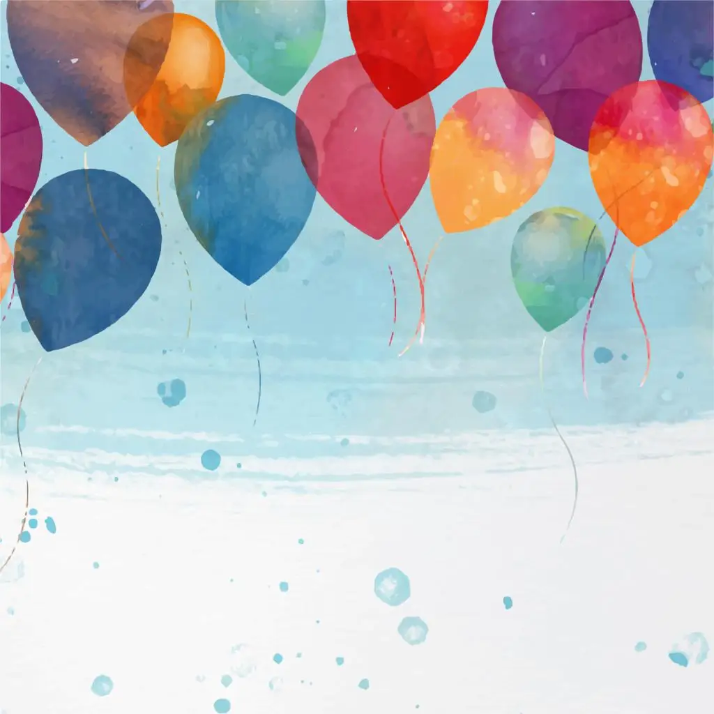 Allenjoy фотографический фон воздушный шар цвет воды синий ребенок с днем рождения