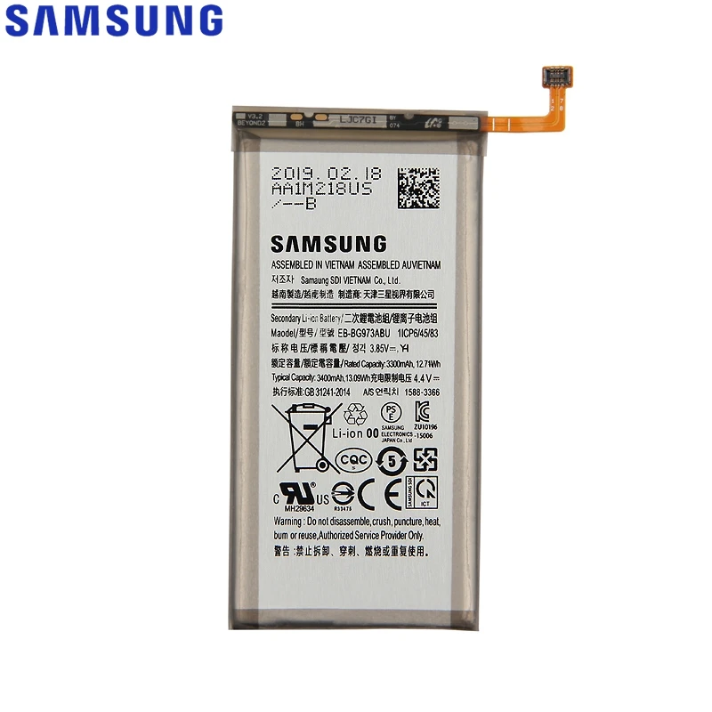 Аккумулятор samsung EB-BG973ABU для samsung Galaxy S10 X SM-G9730 S10 Натуральная кожа телефон Батарея 3400 мА-ч