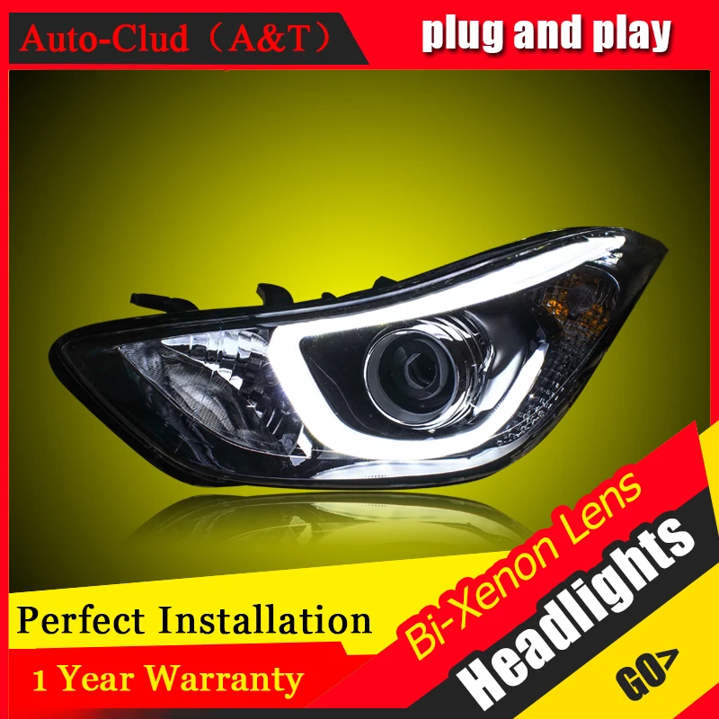 Автомобильный Стайлинг для фары автомобиля Hyundai Elantra angel eyes 2012-2016 bi xenon lens h7 |