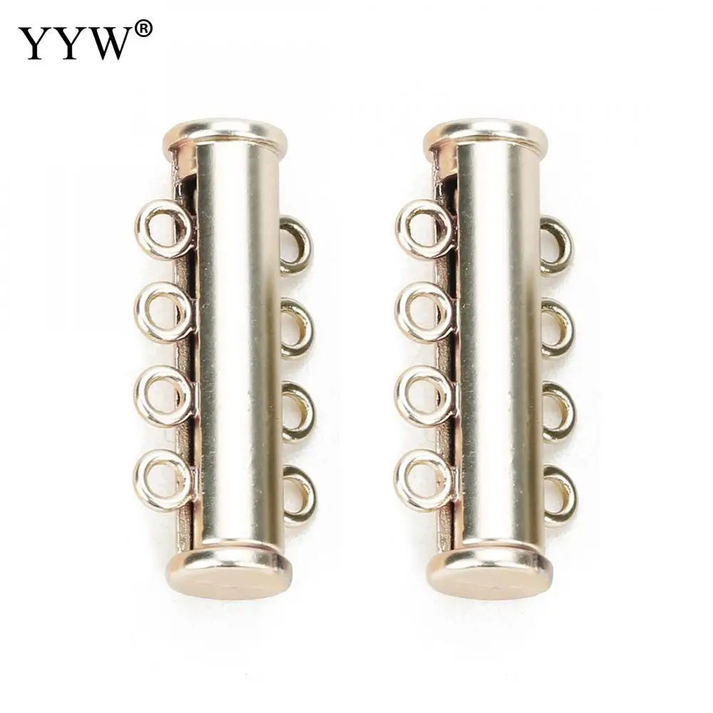dull gold YYW Hot 5pcs/Lot Multi Strand Strong Magnetic Clasps For Necklaces Bracelets End Lock Clasp Connector DIY Jewelry Making Finding - Цвет: dull gold