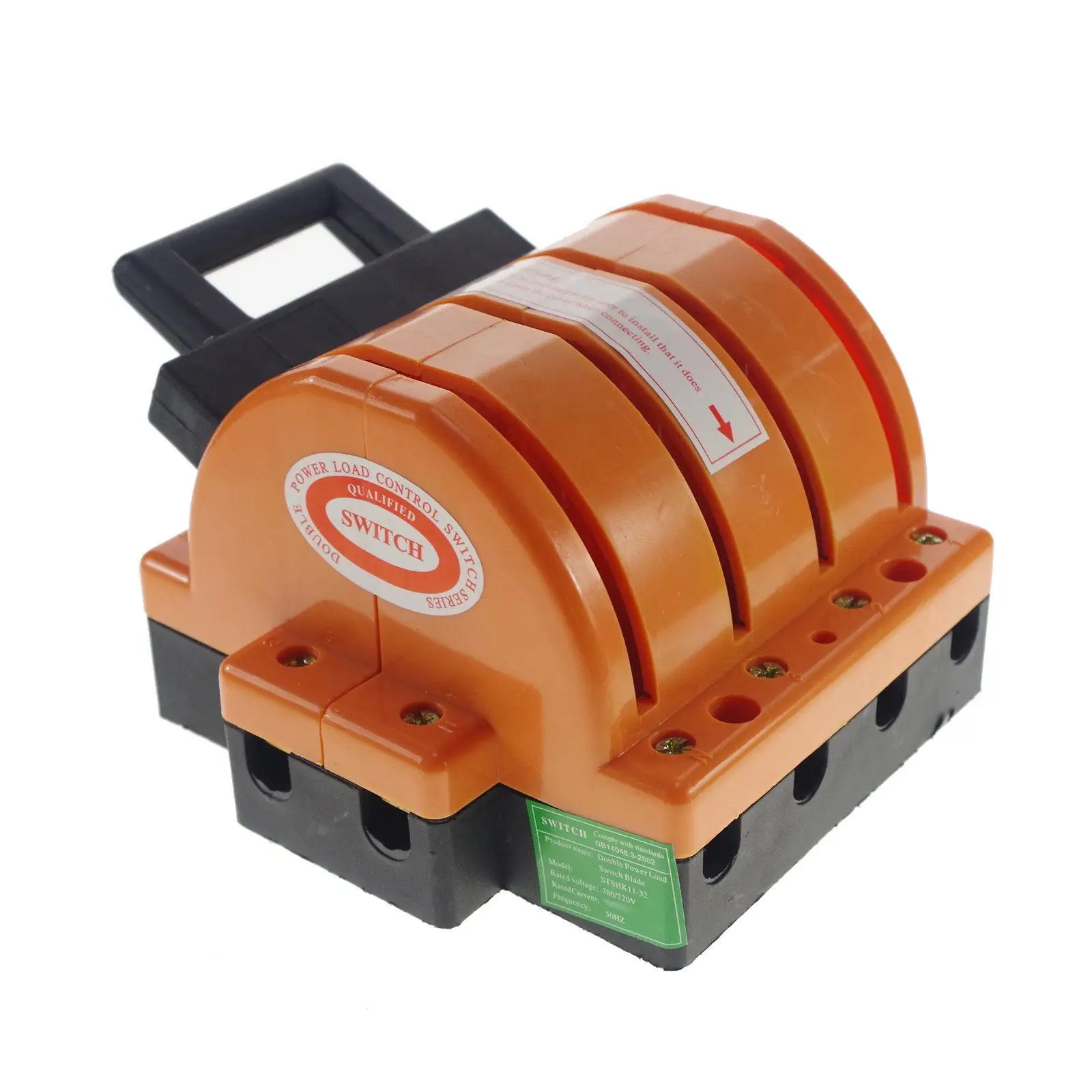 

4 Pole 100A Double 220/380V Throw Knife Disconnect Switch NEW Plastic Refractory Power Source Transfer