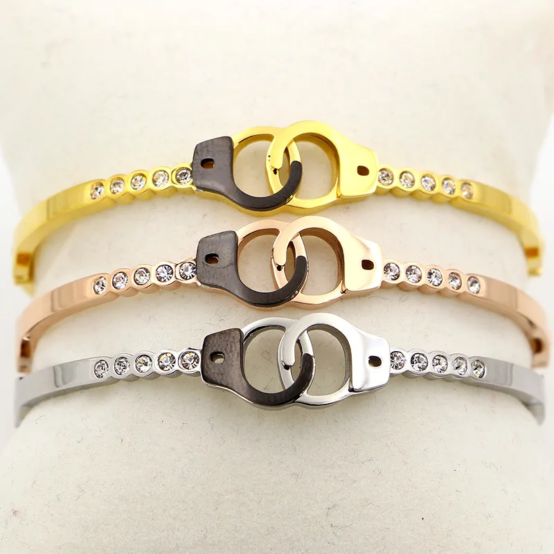 Модный дизайнерский Элегантный Браслет-манжета из нержавеющей стали эффектные