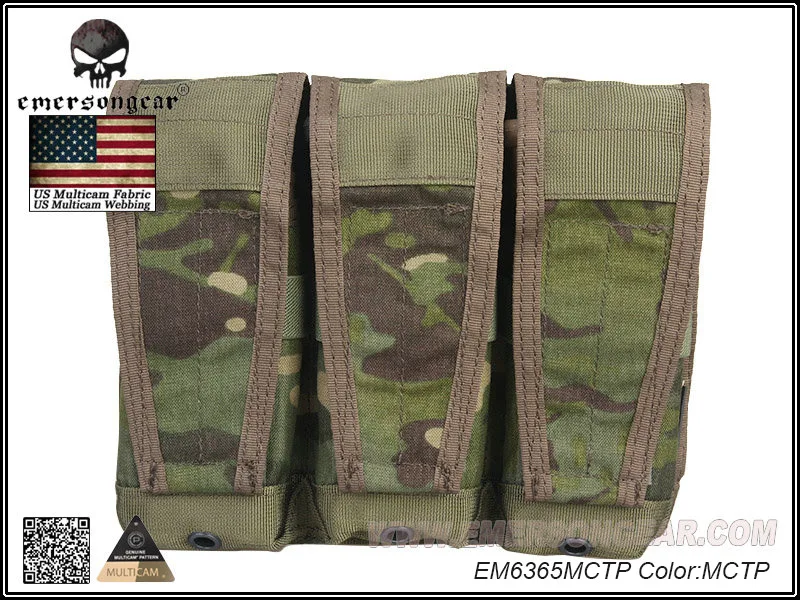 

EmersonGear Flap Triple Magazine Pouch Combat Molle MAG Pouch Multicam Tropic EM6365