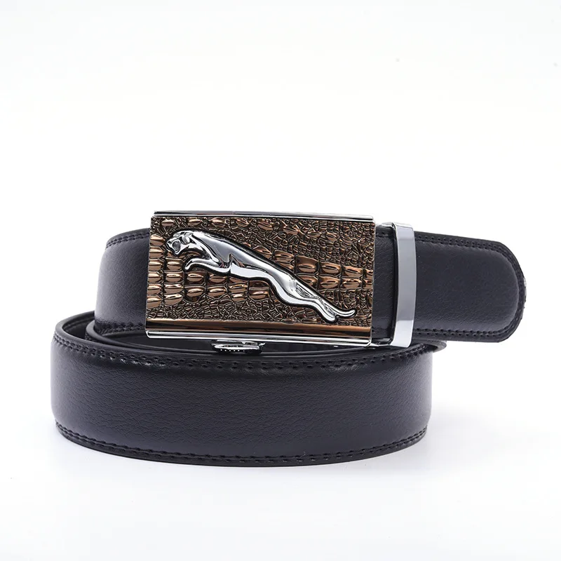 Мужской ремень с леопардовым принтом автоматической пряжкой|Мужские ремни| |