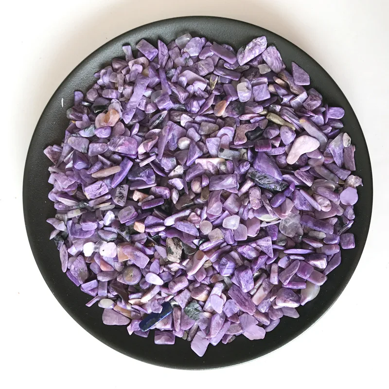 Wholesale Charoite Crystal Original Stone Purple Gravel Home Decor Buddhist Minerals Garden Flowerpot Specimen FengShui | Дом и сад