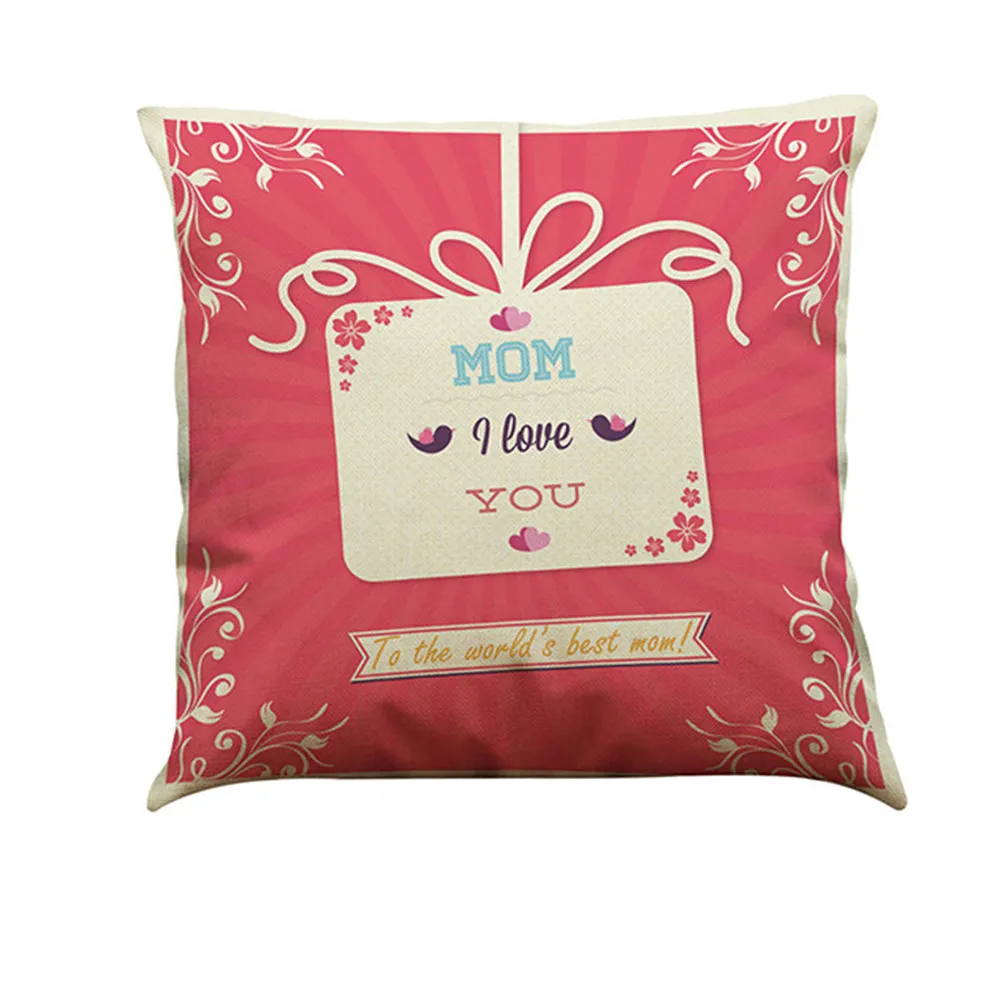 Наволочка для дивана с надписью «I Love You Mom Home Decoration», праздничный чехол для подушки d90409
