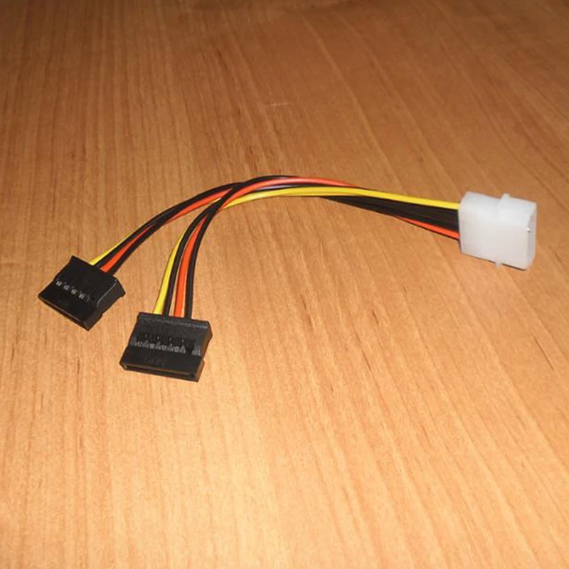 Шт. 4 шт. IDE на SATA кабель питания Serial ATA Pin Molex 2 из 15 двойной HDD адаптер |