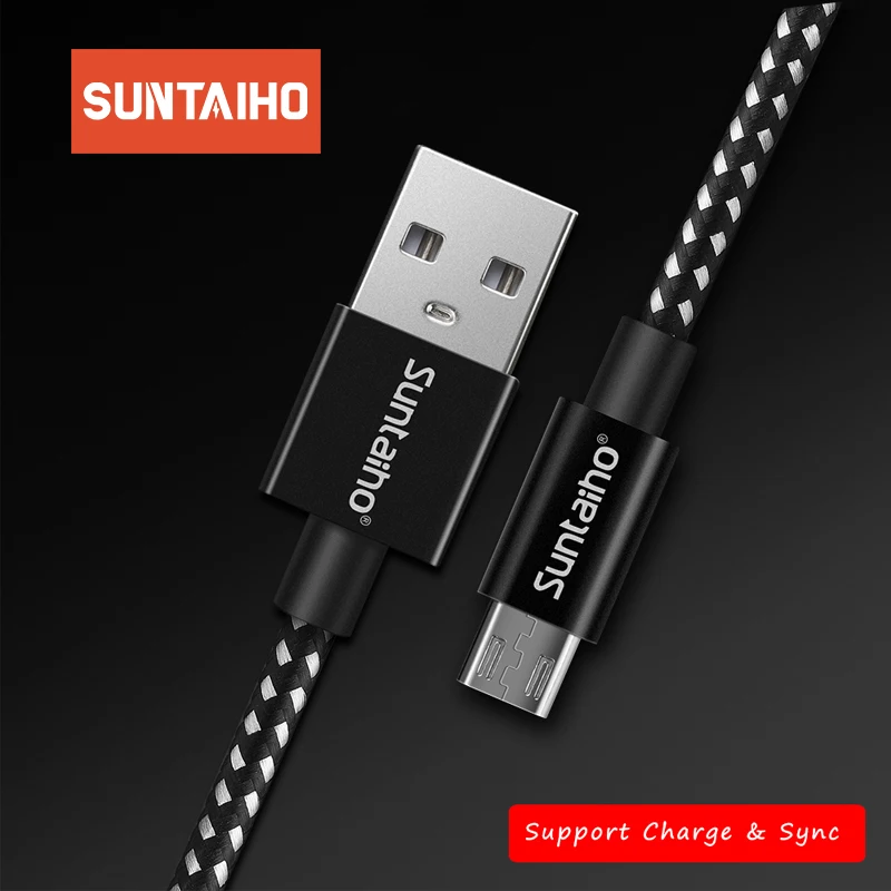 Suntaiho 2.4A Micro USB кабель телефон Быстрая зарядка кабель для samsung huawei Xiaomi Redmi Кабель зарядного устройства микро-usb Micro USB шнур