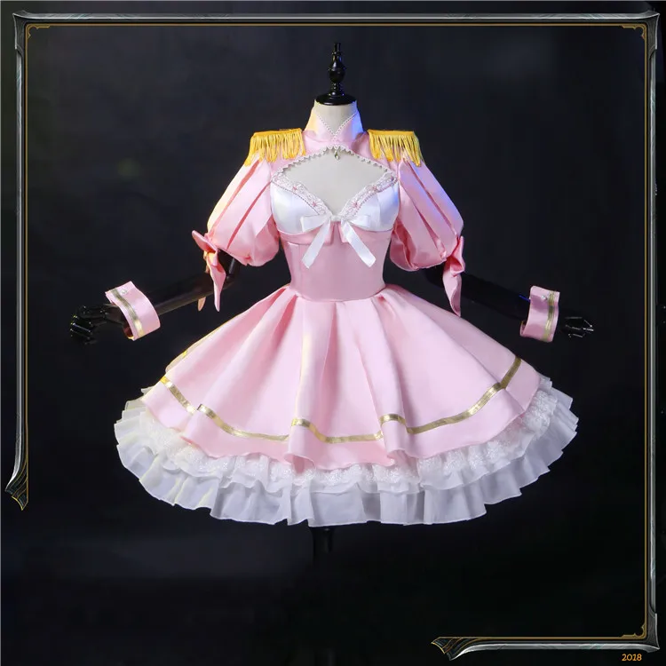Only Costume Аниме! Как Miss Beelzebub LIKE it Beelzebub, косплей костюм, милое платье горничной в стиле Лолиты, женская розовая униформа, костюм на Хэллоуин, Рождество, вечерние костюмы - Цвет: Only Costume