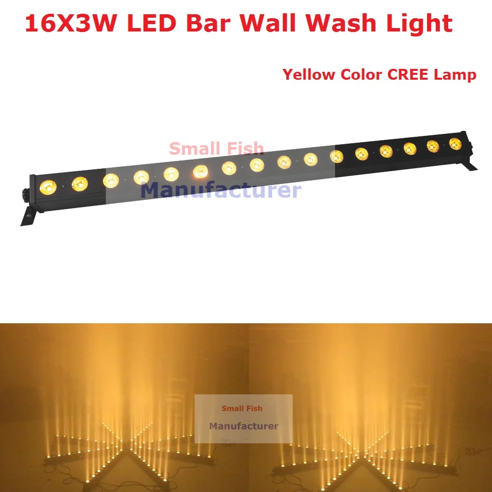 2020 New Arrival 1Pcs/Lot 70W Led Wall Washer Light 16X3W Yellow Color Led Wall Lights With Running Funtion For Stage Dj Lights