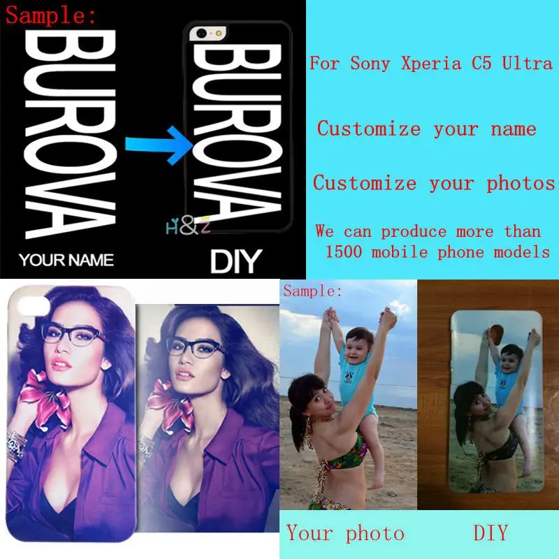 DIY custom design own name Customize printing your photo picture phone case cover for Sony Xperia C5 Ultra E5553 E5533 E5506 | Мобильные