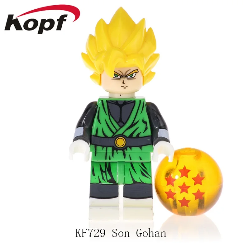 KF729 Without Box Строительные блоки Dragon Ball Z Gogeta Сон Гоку Вегета вегетто мира сон Гохан канба Tapion фигурки модель игрушки для детей KF6069 - Цвет: KF729 Without Box