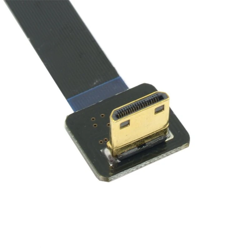 50 см 90 градусов вниз угловой FPV мини HDMI мужчина к Мужской FPC плоский кабель для