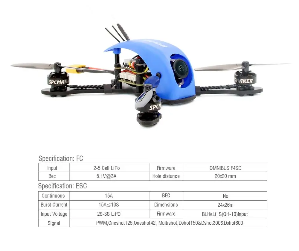 SPC Maker KillerWhale 115 мм F4 Whoop FPV гоночный Дрон PNP BNF w/1103 8500KV Runcam Nano 2 камера