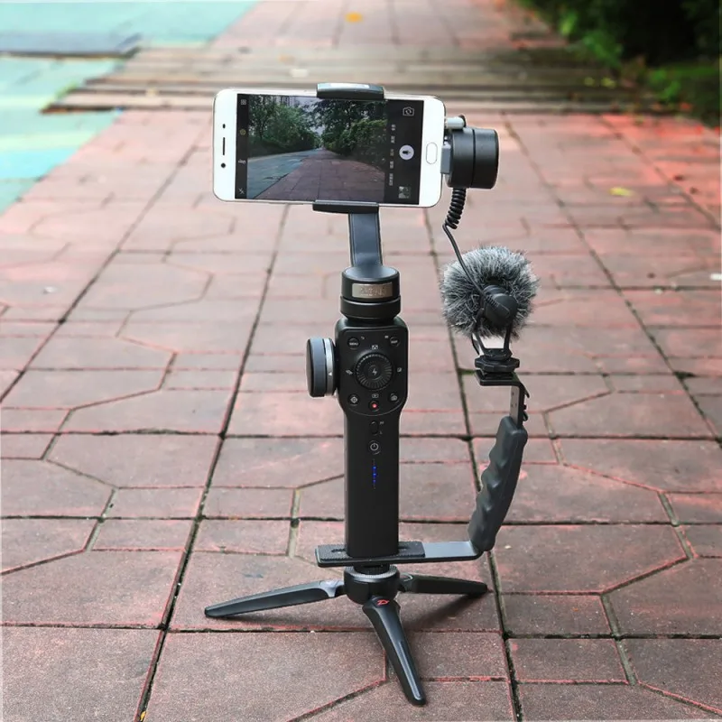 Eshowee высокое качество L кронштейн Micphone ручной держатель для DJI OSMO Mobile 2/Zhiyun Smooth 4 |