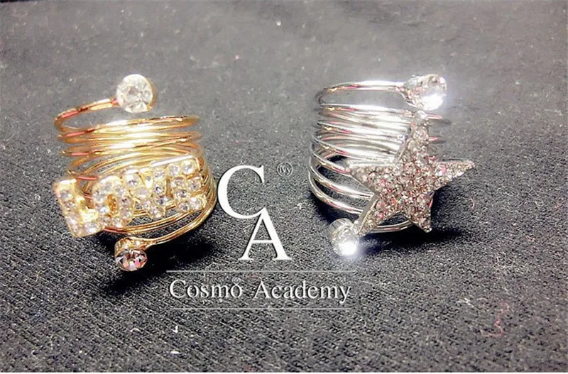 Корейское кольцо с серебряной пятиконечной звездой и золотым сердечком